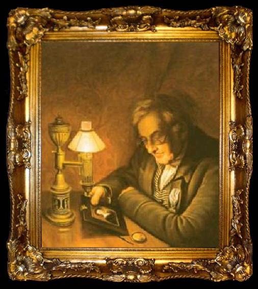 framed  Charles Willson Peale Portrait of James Peale by his brother Charles Willson Peale, ta009-2